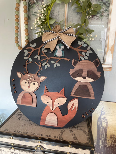 Woodland animal wall 2024 decor